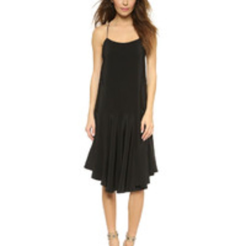 $545 TIBI STRAPPY CAMI DRESS SIZE 0 BLACK